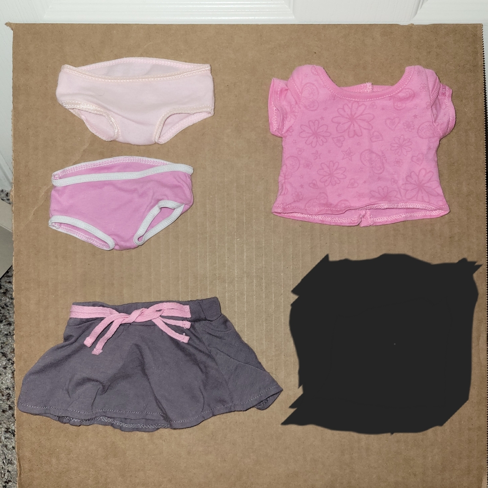 American Girl Pink and Gray Doll Outfit Set